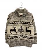 TUAKトゥアック）の古着「カウチンニットカーディガン」｜ベージュ