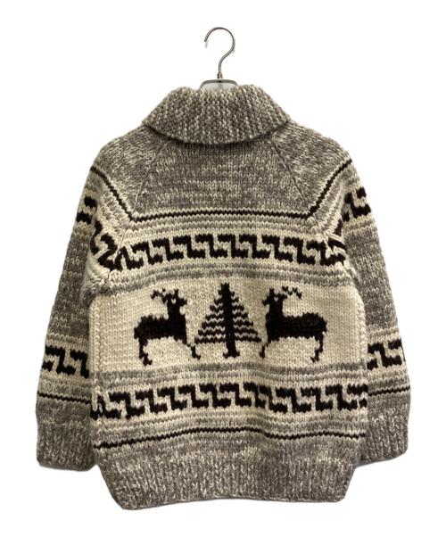 TUAK（トゥアック）TUAK (トゥアック) カウチンニットカーディガン ベージュ サイズ:不明(記載なし)の古着・服飾アイテム