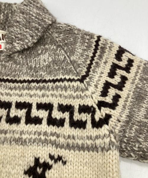 TUAK（トゥアック）TUAK (トゥアック) カウチンニットカーディガン ベージュ サイズ:不明(記載なし)の古着・服飾アイテム