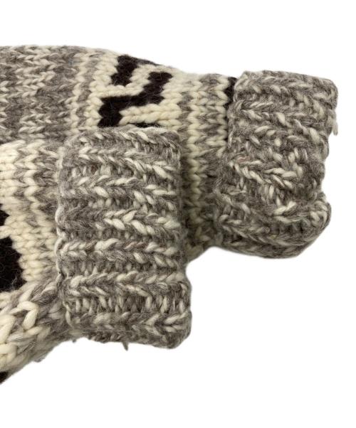 TUAK（トゥアック）TUAK (トゥアック) カウチンニットカーディガン ベージュ サイズ:不明(記載なし)の古着・服飾アイテム