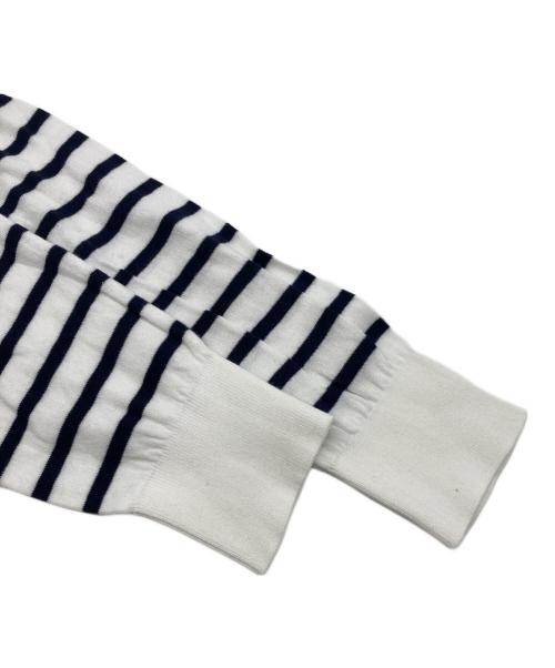 JOHN SMEDLEY（ジョンスメドレー）JOHN SMEDLEY (ジョンスメドレー) ボーダーカーディガン ホワイト サイズ:Sの古着・服飾アイテム