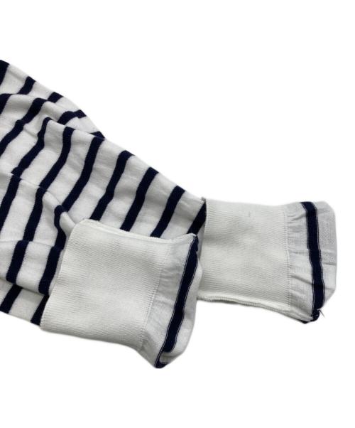 JOHN SMEDLEY（ジョンスメドレー）JOHN SMEDLEY (ジョンスメドレー) ボーダーカーディガン ホワイト サイズ:Sの古着・服飾アイテム