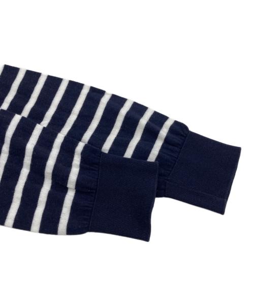 JOHN SMEDLEY（ジョンスメドレー）JOHN SMEDLEY (ジョンスメドレー) ボーダーカーディガン ネイビー サイズ:Sの古着・服飾アイテム