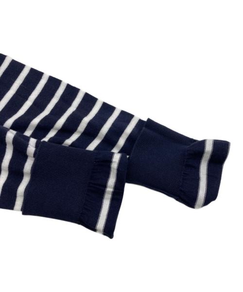 JOHN SMEDLEY（ジョンスメドレー）JOHN SMEDLEY (ジョンスメドレー) ボーダーカーディガン ネイビー サイズ:Sの古着・服飾アイテム
