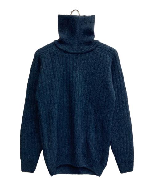 JOHN SMEDLEY（ジョンスメドレー）JOHN SMEDLEY (ジョンスメドレー) アルパカ混タートルネックニット ブルー サイズ:Mの古着・服飾アイテム