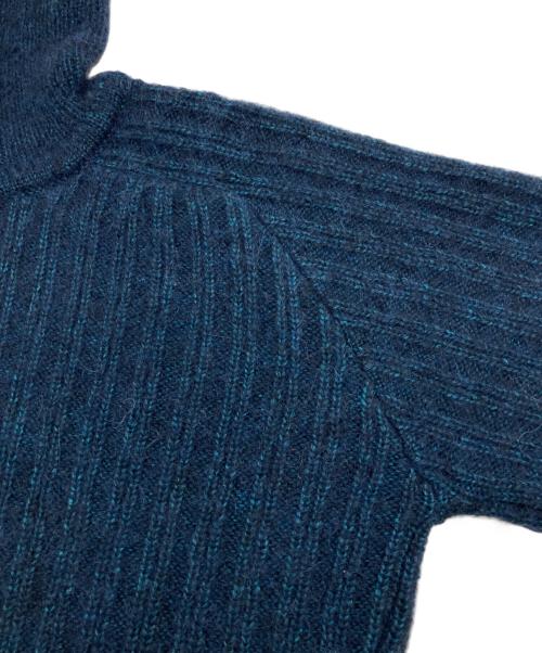 JOHN SMEDLEY（ジョンスメドレー）JOHN SMEDLEY (ジョンスメドレー) アルパカ混タートルネックニット ブルー サイズ:Mの古着・服飾アイテム
