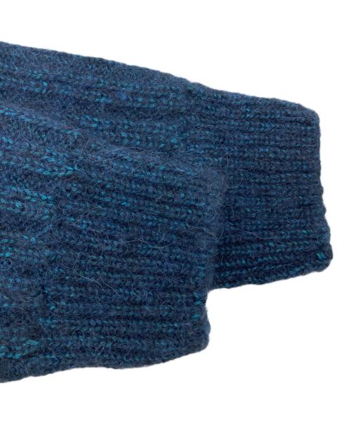 JOHN SMEDLEY（ジョンスメドレー）JOHN SMEDLEY (ジョンスメドレー) アルパカ混タートルネックニット ブルー サイズ:Mの古着・服飾アイテム