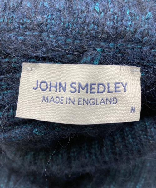 JOHN SMEDLEY（ジョンスメドレー）JOHN SMEDLEY (ジョンスメドレー) アルパカ混タートルネックニット ブルー サイズ:Mの古着・服飾アイテム