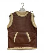 THIRD MAGAZINEサードマガジン）の古着「ムートンベスト」｜ブラウン