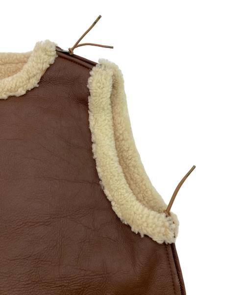 THIRD MAGAZINE（サードマガジン）THIRD MAGAZINE (サードマガジン) ムートンベスト ブラウン サイズ:9の古着・服飾アイテム