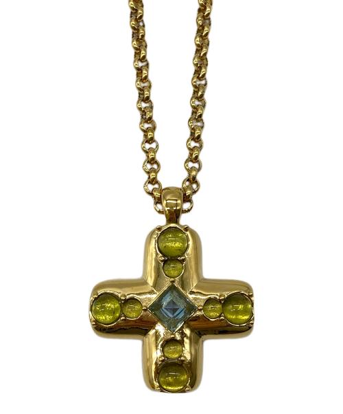 by Preek（バイ プリーク）by Preek (バイ プリーク) コラボ ストーン クロス ネックレス カラー：ゴールドの古着・服飾アイテム