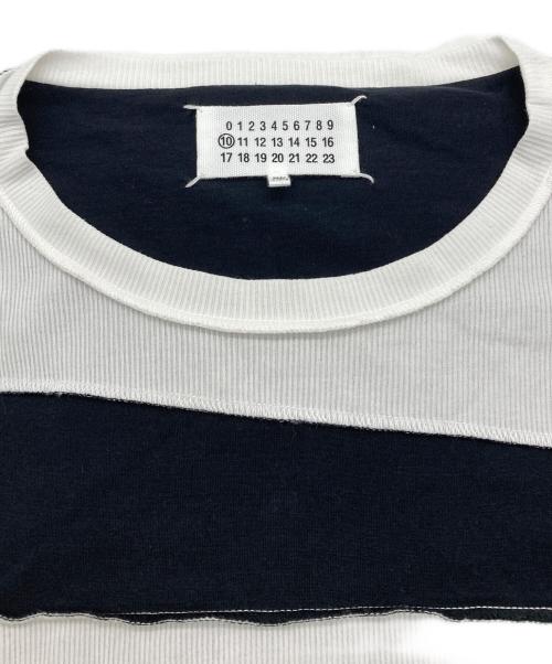 Maison Margiela（メゾンマルジェラ）Maison Margiela (メゾンマルジェラ) ボーダーTシャツ ブラック×ホワイト サイズ:54の古着・服飾アイテム