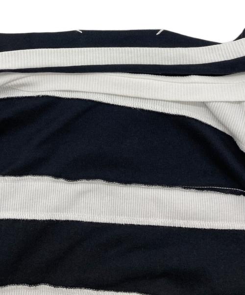 Maison Margiela（メゾンマルジェラ）Maison Margiela (メゾンマルジェラ) ボーダーTシャツ ブラック×ホワイト サイズ:54の古着・服飾アイテム