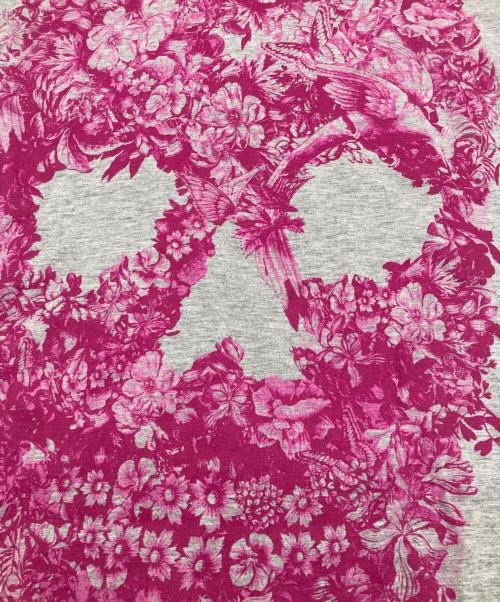 ALEXANDER McQUEEN（アレキサンダーマックイーン）ALEXANDER McQUEEN (アレキサンダーマックイーン) フラワースカルTシャツ グレー サイズ:Mの古着・服飾アイテム