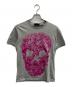 ALEXANDER McQUEEN（アレキサンダーマックイーン）の古着「フラワースカルTシャツ」｜グレー