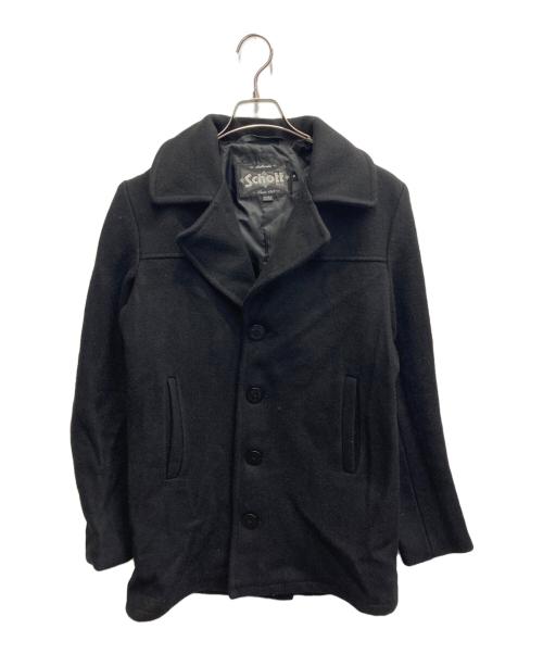 Schott（ショット）Schott (ショット) Pコート ブラック サイズ:Sの古着・服飾アイテム
