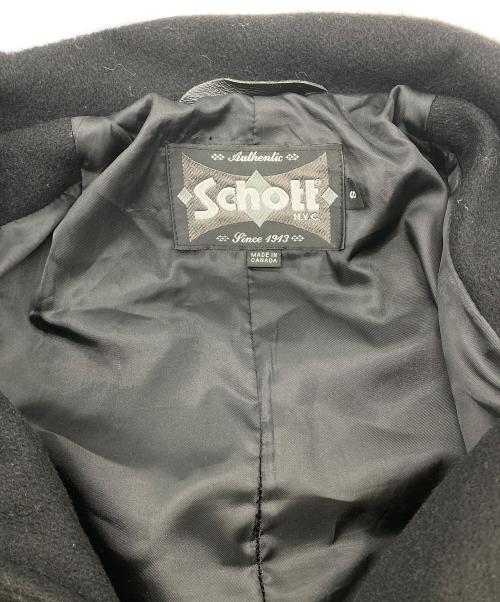 Schott（ショット）Schott (ショット) Pコート ブラック サイズ:Sの古着・服飾アイテム