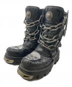 NEW ROCKニューロック）の古着「REACTOR チェーンロングブーツ」｜ブラック