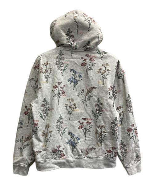 KITH（キス）KITH (キス) ボタニカルフローラル柄 プルオーバーパーカー グレー サイズ:Sの古着・服飾アイテム