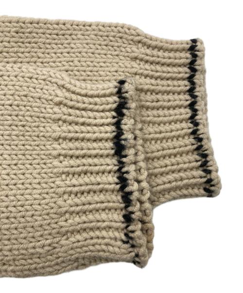 C.P COMPANY（シーピーカンパニー）C.P COMPANY (シーピーカンパニー) C.P ロゴ ドライバーズニット ベージュ サイズ:12/152（実寸サイズ参照）の古着・服飾アイテム