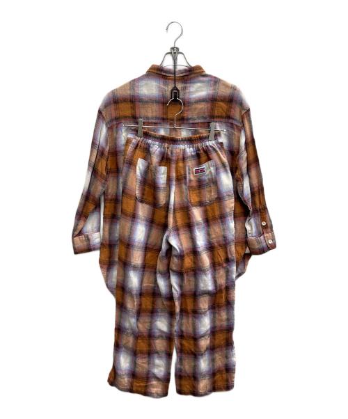 big mac（ビッグマック）BIG MAC (ビッグマック) セットアップ オンブレチェックシャツ ブラウン サイズ:Mの古着・服飾アイテム