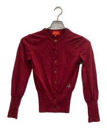 Vivienne Westwood RED LABEL（ヴィヴィアンウエストウッドレッドレーベル）の古着「オーブ刺繍 ウールカーディガン」｜レッド