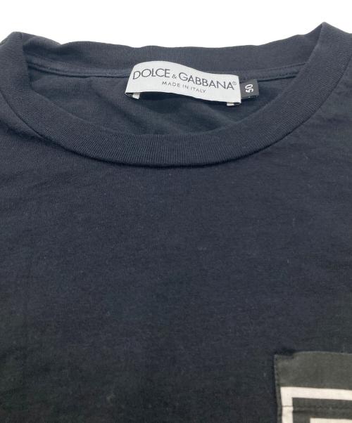 DOLCE & GABBANA（ドルチェ＆ガッバーナ）DOLCE & GABBANA (ドルチェ＆ガッバーナ) DGプリントTシャツ ブラック サイズ:50の古着・服飾アイテム