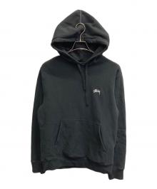 stussy（ステューシー）の古着「ロゴ刺繍 パーカー」｜ブラック