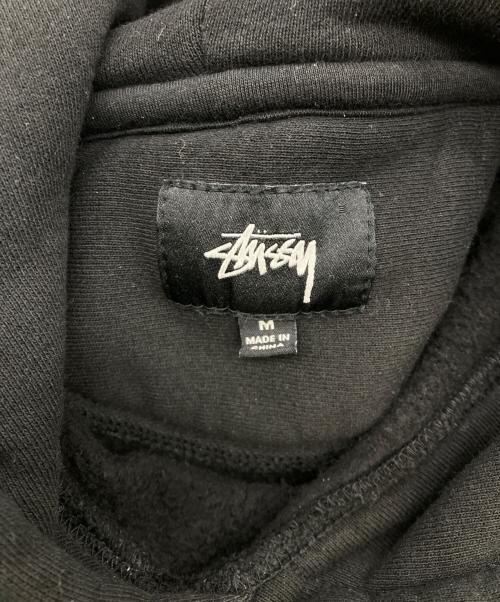 stussy（ステューシー）stussy (ステューシー) ロゴ刺繍 パーカー ブラック サイズ:Mの古着・服飾アイテム