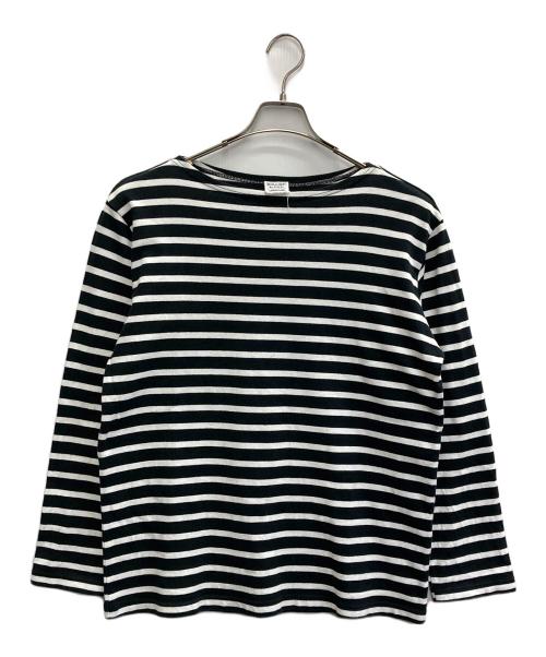 LOOPWHEELER（ループウィラー）LOOPWHEELER (ループウィラー) ボーダーカットソー ネイビー サイズ:Mの古着・服飾アイテム