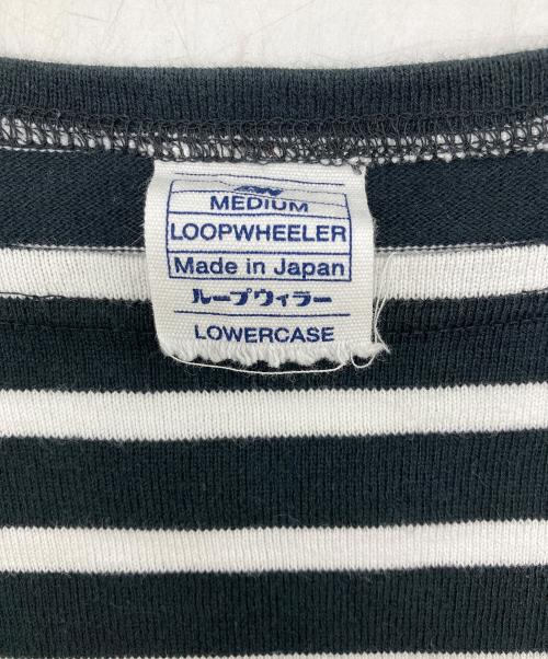 LOOPWHEELER（ループウィラー）LOOPWHEELER (ループウィラー) ボーダーカットソー ネイビー サイズ:Mの古着・服飾アイテム