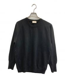 SANTI（サンティ）の古着「カシミヤクルーネックニット」｜ブラック