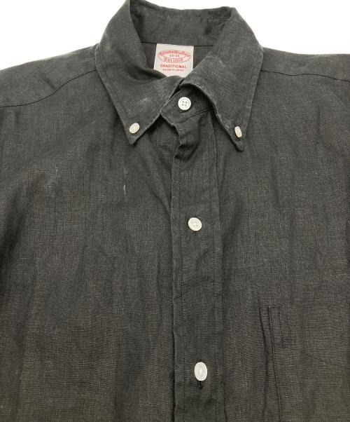 BROOKS BROTHERS（ブルックスブラザーズ）BROOKS BROTHERS (ブルックスブラザーズ) IRISH LINEN BD SHIRT リネンシャツ MADE IN JAPAN ブラック サイズ:15-33の古着・服飾アイテム