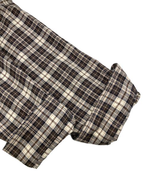 BROOKS BROTHERS（ブルックスブラザーズ）BROOKS BROTHERS (ブルックスブラザーズ) Bshop (ビショップ) 別注 コットンフランネル ポロカラーボタンダウンシャツ ブラウン サイズ:Mの古着・服飾アイテム