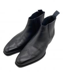 George Cleverley（ジョージクレバリ）の古着「Fiennes レザーチェルシーブーツ」｜ブラック