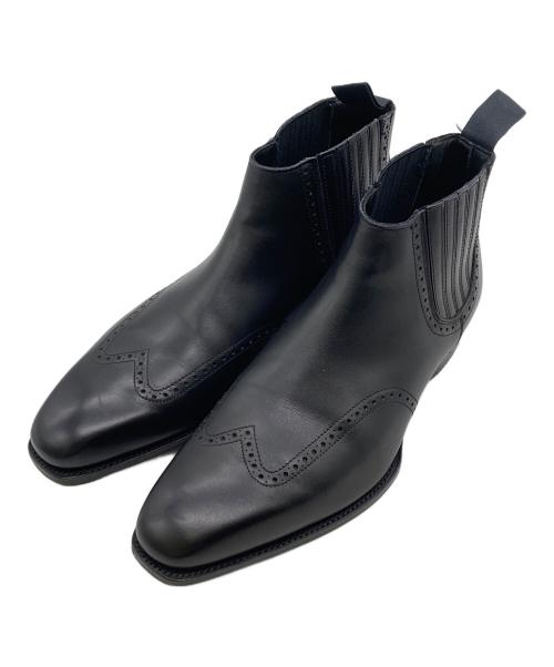 George Cleverley（ジョージクレバリ）George Cleverley (ジョージクレバリ) Fiennes レザーチェルシーブーツ ブラック サイズ:7 1/2の古着・服飾アイテム