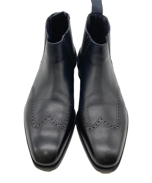George Cleverley（ジョージクレバリ）George Cleverley (ジョージクレバリ) Fiennes レザーチェルシーブーツ ブラック サイズ:7 1/2の古着・服飾アイテム