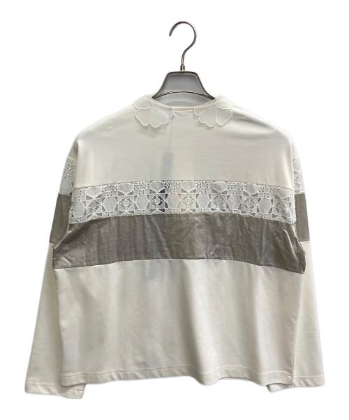 eimee law（エイミーロウ）Eimee Law (エイミーロウ) レースカラー ポロラガートップス ホワイト サイズ:FREEの古着・服飾アイテム