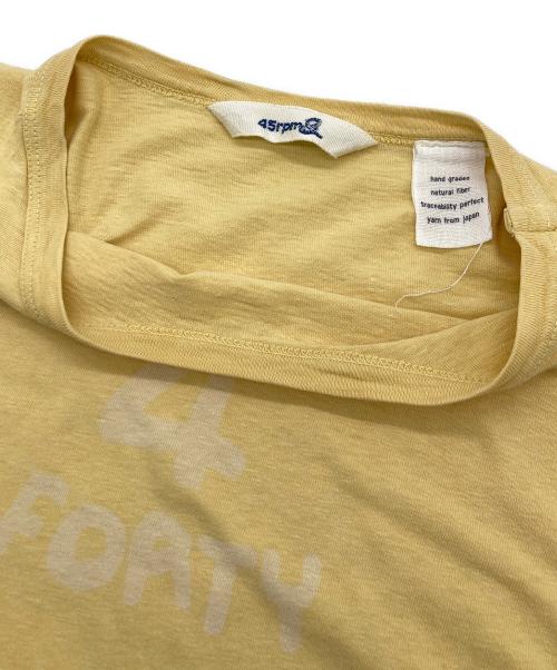 45rpm（45アールピーエム）45rpm (45アールピーエム) Tシャツ イエロー サイズ:Lの古着・服飾アイテム