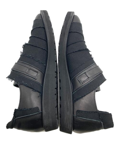YOHJI YAMAMOTO（ヨウジヤマモト）YOHJI YAMAMOTO (ヨウジヤマモト) CANVAS/LEATHER STRAP SHOES ブラック サイズ:表記無し 約25～25.5の古着・服飾アイテム
