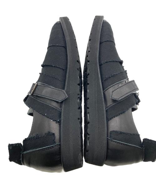YOHJI YAMAMOTO（ヨウジヤマモト）YOHJI YAMAMOTO (ヨウジヤマモト) CANVAS/LEATHER STRAP SHOES ブラック サイズ:表記無し 約25～25.5の古着・服飾アイテム
