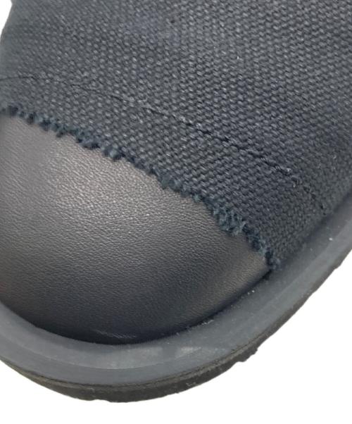 YOHJI YAMAMOTO（ヨウジヤマモト）YOHJI YAMAMOTO (ヨウジヤマモト) CANVAS/LEATHER STRAP SHOES ブラック サイズ:表記無し 約25～25.5の古着・服飾アイテム