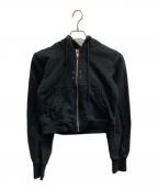 BLRビーエルアール）の古着「ブラック クロップドパーカー フード」｜ブラック