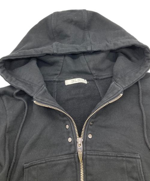 BLR（ビーエルアール）BLR (ビーエルアール) ブラック クロップドパーカー フード ブラック サイズ:Mの古着・服飾アイテム