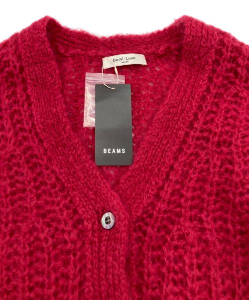 Demi-Luxe Beams（デミルクス ビームス）Demi-Luxe BEAMS (デミルクス ビームス) アルパカ Vネック ニット レッド サイズ:FREE 未使用品の古着・服飾アイテム