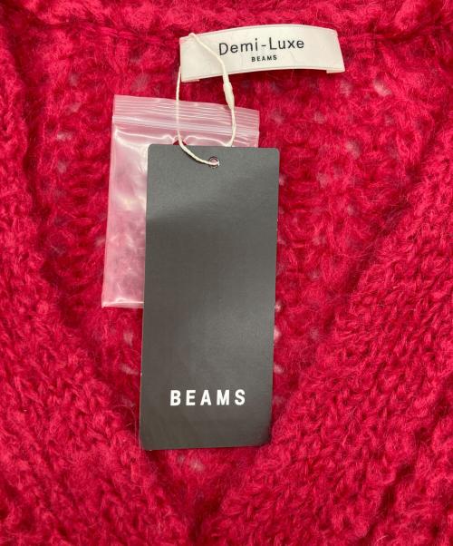 Demi-Luxe Beams（デミルクス ビームス）Demi-Luxe BEAMS (デミルクス ビームス) アルパカ Vネック ニット レッド サイズ:FREE 未使用品の古着・服飾アイテム
