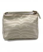 FENDIフェンディ）の古着「ゼブラ柄ハンドバッグ」｜ベージュ