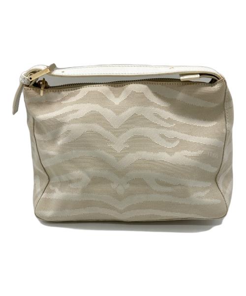 FENDI（フェンディ）FENDI (フェンディ) ゼブラ柄ハンドバッグ ベージュの古着・服飾アイテム