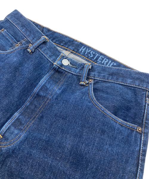 Hysteric Glamour（ヒステリックグラマー）Hysteric Glamour (ヒステリックグラマー) リジットデニム ストレートバギーパンツ インディゴ サイズ:34の古着・服飾アイテム