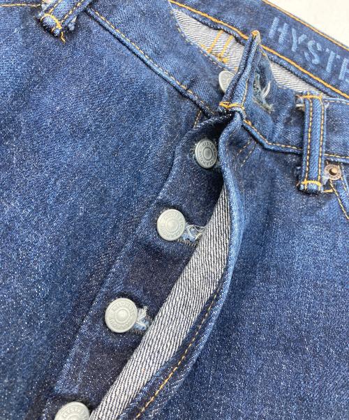 Hysteric Glamour（ヒステリックグラマー）Hysteric Glamour (ヒステリックグラマー) リジットデニム ストレートバギーパンツ インディゴ サイズ:34の古着・服飾アイテム